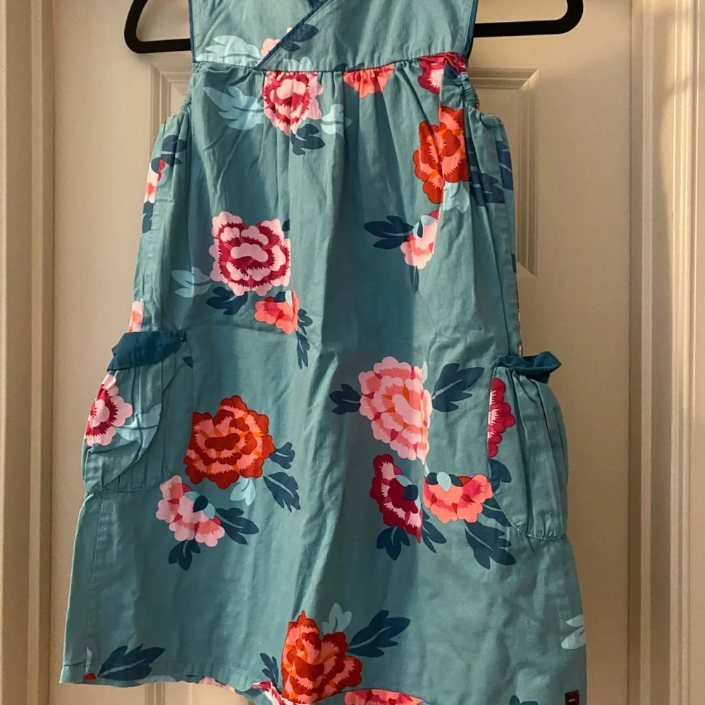 Tea Collection HSA size 10 Blue Floral Kids Dress